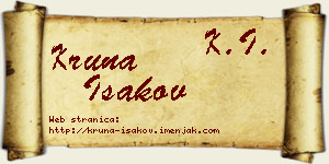 Kruna Isakov vizit kartica
